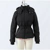 Casual Hoodie Thicken Belts Coats Women Solid Full Sleeve Stand Collar Closed Zippers Coat Female Winter Lady Outwears