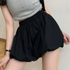 Spring Fluffy Bloomer Shorts for Women Solid High Waist Loose Cute Shorts Female Korean All Match Short Pants