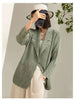 Pleated Blazers For Women Spring Lapel Single Breasted Long Sleeves Coat Female Coat 2DA3117