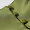 Olive Green Satin Maxi Dress Women Elegant Shawl Design Lace Trim Asymmetrical Hem Ruched Bodycon Formal Dinner Gown