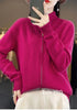 Knitted Cardigan Jacket Women Spring Autumn Flip Collar Female Appear Thin Long Sleeve Slim Ladies Sweater Coat