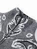 Cardigan Paisley Print Sweater Women's Coat Stand Collar Top Long Sleeves Thick Knit Fabric Spring Woman Clothes Daily Outerwear