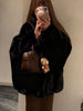 Faux Mink Fur Coat for Women Winter Thick Loose Hairy Casual Jacket Y2K Streetwear Long Sleeve Warm Fur Outerwear