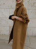 Lady Oversized Long Trench Women Coat Stand Collar Single Breasted Loose Wide Sleeve Casual Coats Autumn Winter Chic Jackets