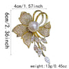 Rhinestone Flowers Imitation Pearl Brooches Women Sparkling Zircon Bowknot Brooch Pin Scarf Coat Suit Accessories Jewelry