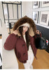 Warm Down jacket Ladies Pai Overcome Winter Cotton Padded Coat Women Parkas Horn Hooded Outcoat Big fur collar Overcoat