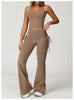 Bell-bottoms High Waist Workout Yoga Leggings Fitness Butt Lifting Scrunch Butt Sports Gym Flared Pants Women Wide Leg Pants
