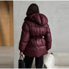 Solid Zipper Drawstring Puffer Jacket Quilted Water-Resistant Loose Winter/Fall Warm Women Outerwear Daily Causal Lady Coat