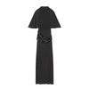 Women Backless Sequin Patchwork Maxi Dress Elegant Wide Sleeve Long Gowns Feminine Evening Party Daily Robes