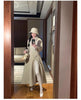 Winter Long Wool & Blends Coat for Women Chic Elegant Womans Clothing Skirted Woolen Overcoat