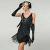 1920s Flapper Roaring Plus Size 20s Great Lady MIni Short Dress Gatsby Fringed Sequin Beaded Lady Mini Tassels Dress