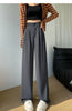 Elegant Wide Leg Pants Women Korean Style High Waist Black Baggy Pants Office Ladies Loose Suit Trousers Streetwear