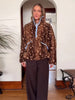 Fleece Women's Jacket Coat Deer Print Half Zip Pullover Jacket Color Block Collar Long Sleeve Cropped Chic Outerwear For Ladies