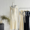 Brand Knitted Maxi Dress Elegant Turn-down Collar Embroidery Long Sleeve Shirt Dress Lady Sweater Vestidos