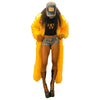 Solid Faux Fur Long Coats Women Full Sleeve Open Stitch Fur Jackets Yellow Winter Warm Streetwear