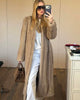 Women Thick Faux Fur Coat Lapel Hidden Button Loose Elegant Lady Outerwear Female Street Warm Commute Overcoat