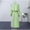 Oversize Women's Stand Collar Trench Coat Full Sleeved Single Breasted Pocket Side Split Long Windbreaker Autumn Lady Outwear