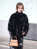 Imitation Mink Coat For Women Autumn Winter Thicken Warm Stand-up Collar Velvet Fur Jacket Female Korean Loose Fur Outwear
