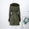 Elegant Solid Faux Fur Spliced Coat Women Lapel Long Sleeve Tassel Plush Outerwear Fall Winter Warm Streetwear