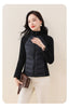 Women's Short Lightweight Down Cotton Coat Autumn Winter Stand-up Collar Zipper Puffer Parkas Jacket Casual Windproof