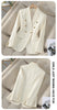 Korean Spring Autumn Double-breasted Temperament Loose Blazer Women Casual Blazers Woman Outwear Top Ladies
