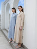 SS25 Women Stripe Blouse Maxi Dress with Removable Belt 100% Cotton
