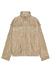 Brown Retro Suede Lapel Zippered Short Jackets Women's Casual Full Sleeves Pocket Loose Coats Spring Daily Commute Outwear