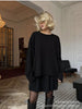Autumn Solid Color O-neck Sweater Dress Sets Women's Clothing Long Sleeves Fishion Style Loose Knitted Short Skirt Set