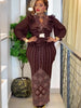 Elegant African Dresses for Women Plus Size Ruffle Evening Party Long Dress Dashiki Ankara Outfits Robe African Clothes