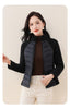 Women's Short Lightweight Down Cotton Coat Autumn Winter Stand-up Collar Zipper Puffer Parkas Jacket Casual Windproof