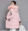 Parkas Women Winter Jacket Coat Hooded Fur Collar Outwear Female Parka Thick Cotton Padded Female Overcoat