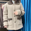 Winter Lambswool Coat With Velvet Padded Mother Fur Coat Woman Parkas Cotton Clothes Female Outerwear 5XL