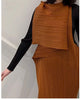 Fold Spring Niche Design Sense Ladies Wear Cardigan Vest Coat Long Shawl