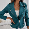 Autumn Winter Long Sleeve Cowboy Wind Handsome Women Jacket Vintage Brown Color Slim Boyfriend Style Suede Jacket Coat 17079