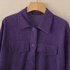 Women Autumn Corduroy Coats Lapel Neck Long Sleeve Jackets Woman Outwears Casual Buttons Up Coats Oversize