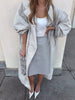 Women Solid Casual Long Trench Coat Lapel Collar Single Breasted Long Sleeve Loose Windbreaker Spring Autumn Streetwear