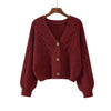Autumn Winter Cardigan Sweater Women Knitted Coats Female Solid Long Sleeve Casual Knit Jacket Cardigans Tops Knitwear