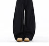 High Waist Women Suit Pants Straight Office Ladies Korean Trousers Casual Button Loose Female Black Pants