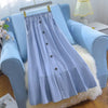 Women Large Size 5XL Cowboy Skirt Design Sense Niche Ladies Denim Maxi Skirt Feminine High Waist Jeans Long Skirts