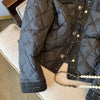 Autumn and Winter Women's Elegant Cotton Clothes with Small Fragrance Design Thickened Warm Parker Coat