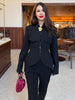 Women's Coats Mermaid Hem Single Breasted Suit Jacket Street Female Long Sleeve Waist Cinching Spring Blazer Lady Outerwears