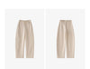 Women's Lazy Academy Soft American Curved Leg Trousers Autumn Paneled Design Pear Figure Shaping Pants