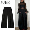 Mujer Black Baggy Pants Woman Pleated Wide Leg Pants for Women Striped Casual Women's Pants Spring High Waist Trousers Womens