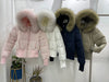 Fur Collar Hoody Slim Waist Bread Parkas Elegant Warm Women Clothing Lovely Zip Patchwork Casual Coats