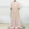 High Street Designer Party Vestido Women's Pearl Studded Diamond Long Dress