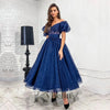 Chic Evening Dresses for Women Rhinestones One-Shoulder Trumpet Sweep Train Pleat Satin Vestido De Noche Customized
