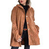 Women's outerwear top autumn hooded loose fitting women's corduroy casual jacket