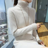 Selling 100% Mink Cashmere Knitted Women's High Neck Pullover Dress Sweater Slim Fit Solid Color Long Women's Dress