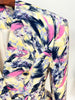 High Street Designer Jacket Women's Feather Printed Collarless Blazer