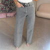 Jeans for Women Straight Diamonds Pants Stretch High Waist Washed Mom Jeans Vintage Denims Streetwear Y2k Streetwear Trousers